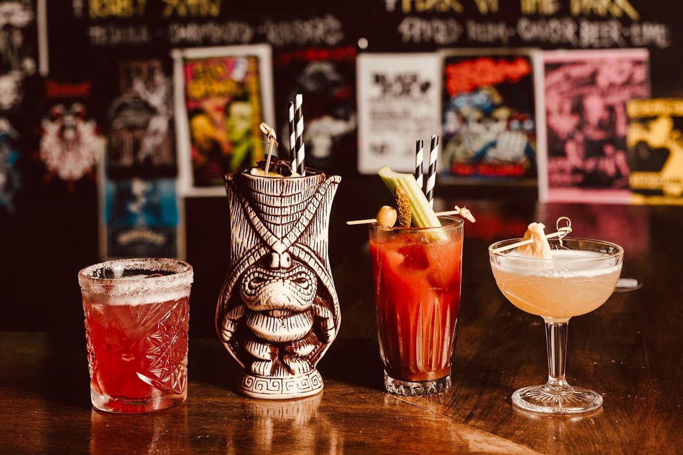image of cocktails on display