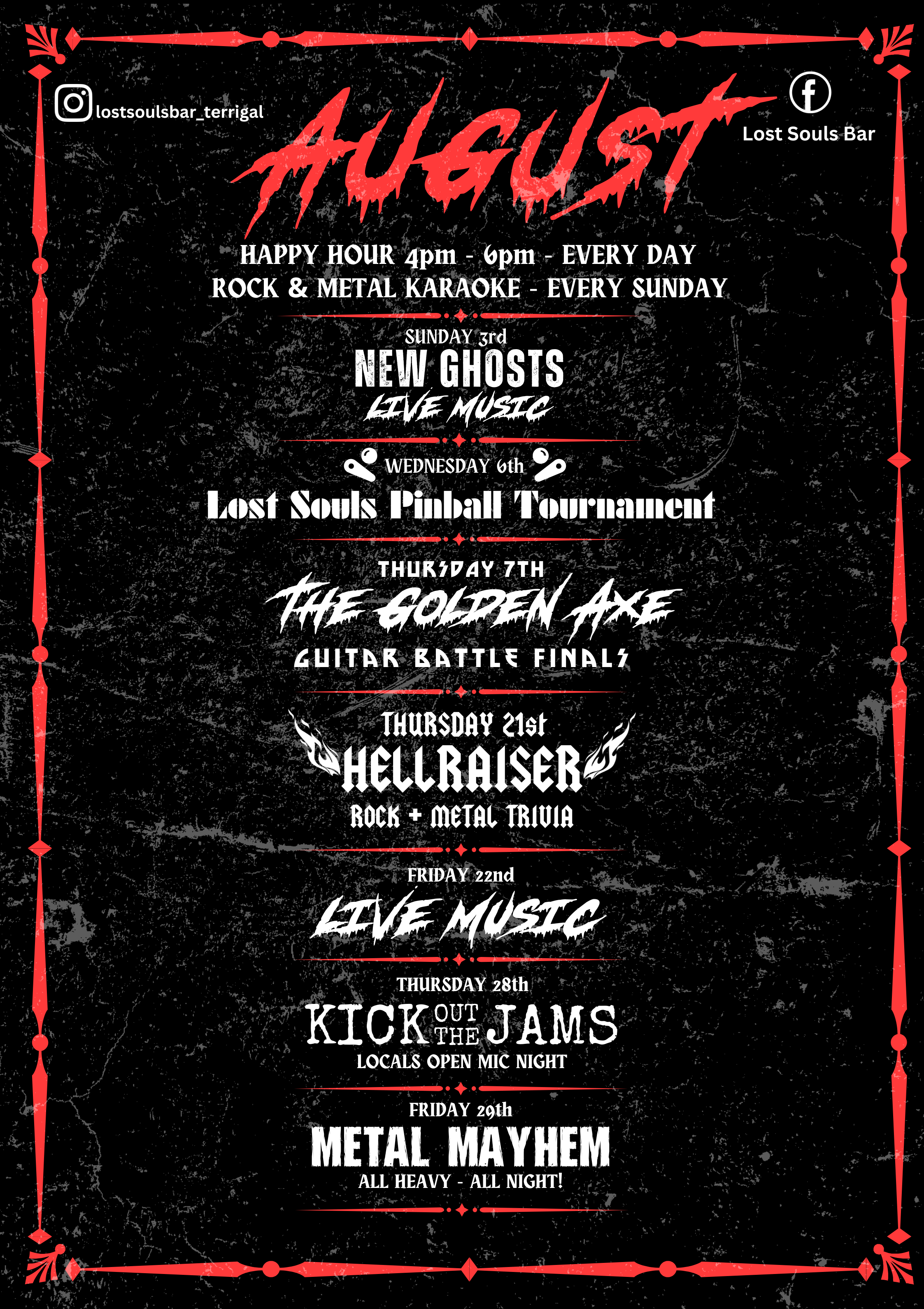 Image of our monthly events